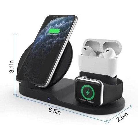 N30 3 in 1 Wireless Charger Qi Fast Charger Stand for iPhone/Samsung/Airpods