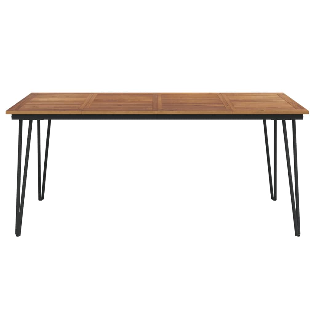 Natural Beauty Transformed: Acacia Wood Garden Table with Hairpin Legs