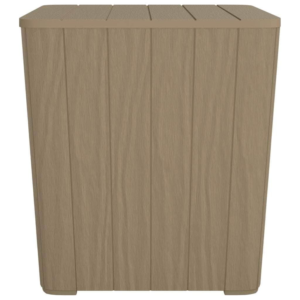 Natural Elegance Redefined: Light Brown Polypropylene Garden Table with Detachable Lid