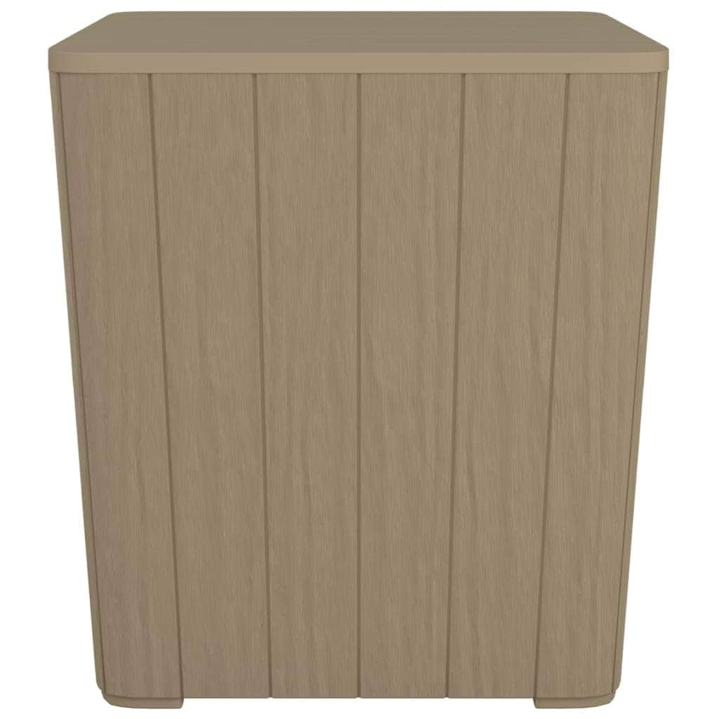 Natural Elegance Redefined: Light Brown Polypropylene Garden Table with Detachable Lid