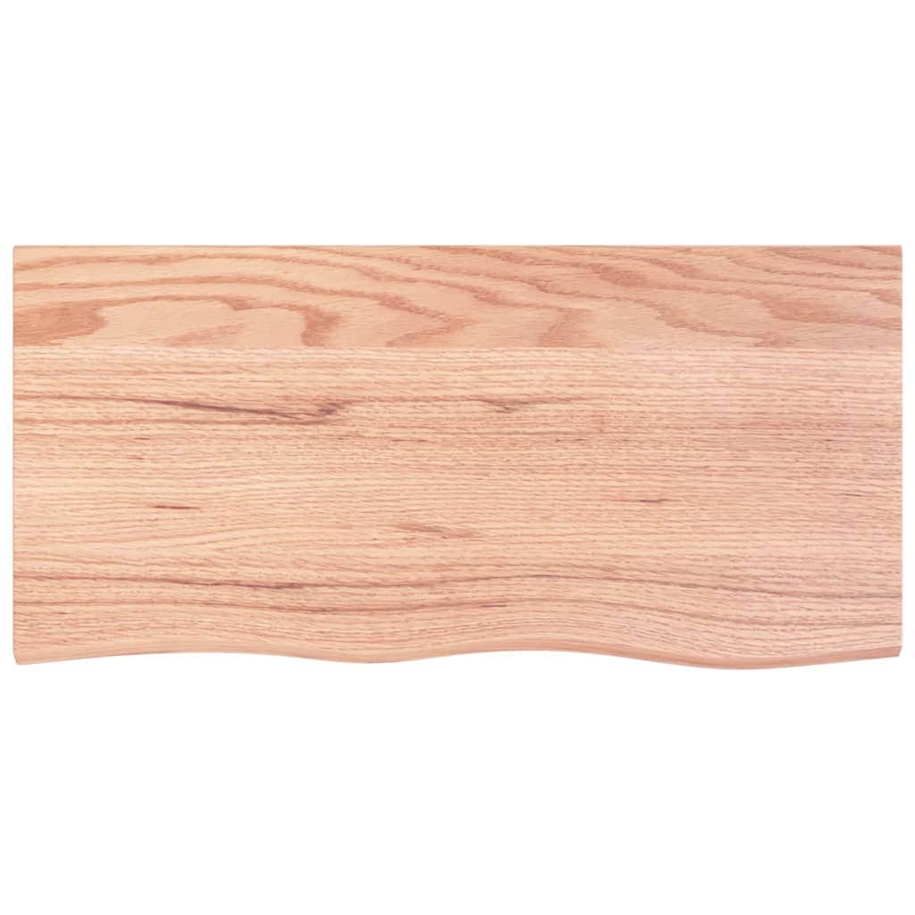 Natural Radiance Oak-Inspired Light Brown Treated Solid Wood Table Top