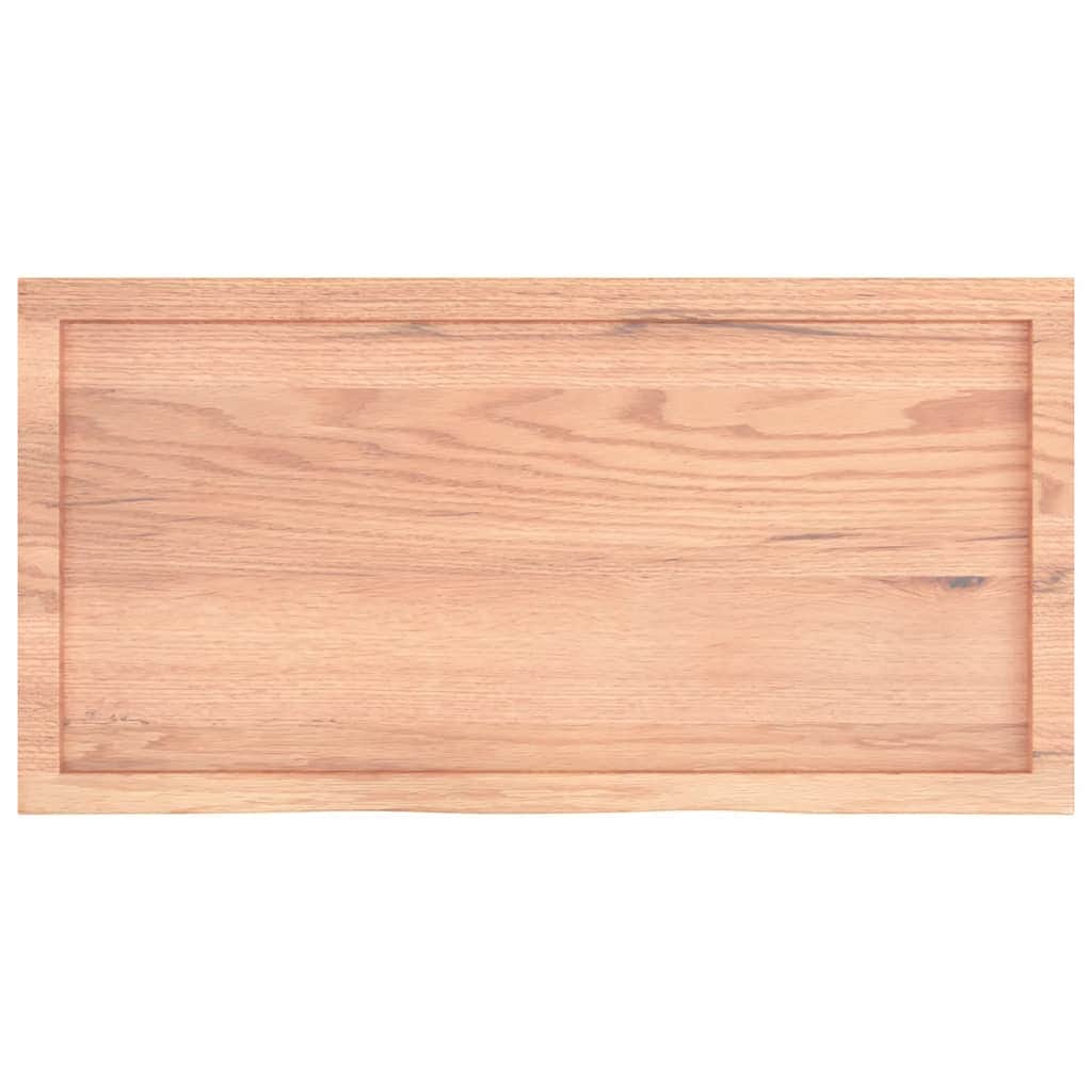 Natural Radiance Oak-Inspired Light Brown Treated Solid Wood Table Top