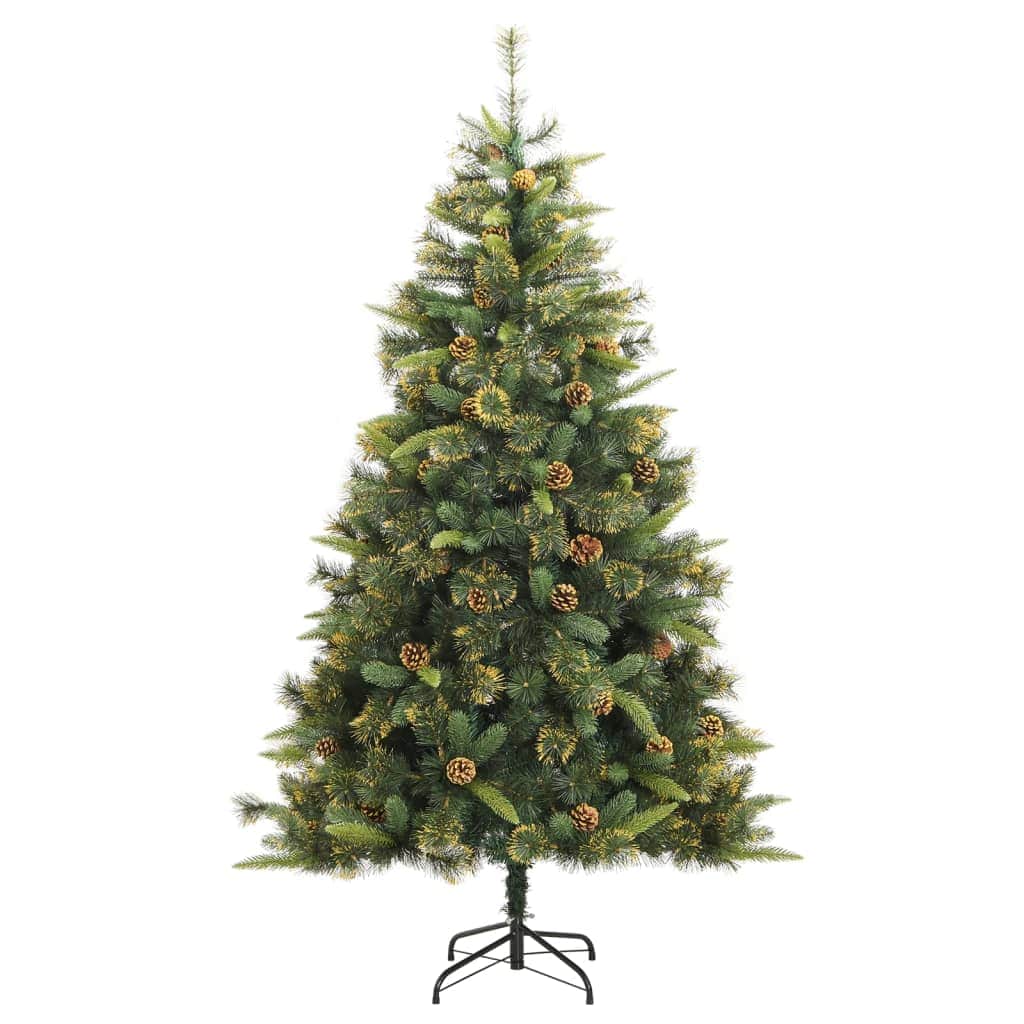Naturally Enchanting: Artificial Hinged Christmas Tree with Cones
