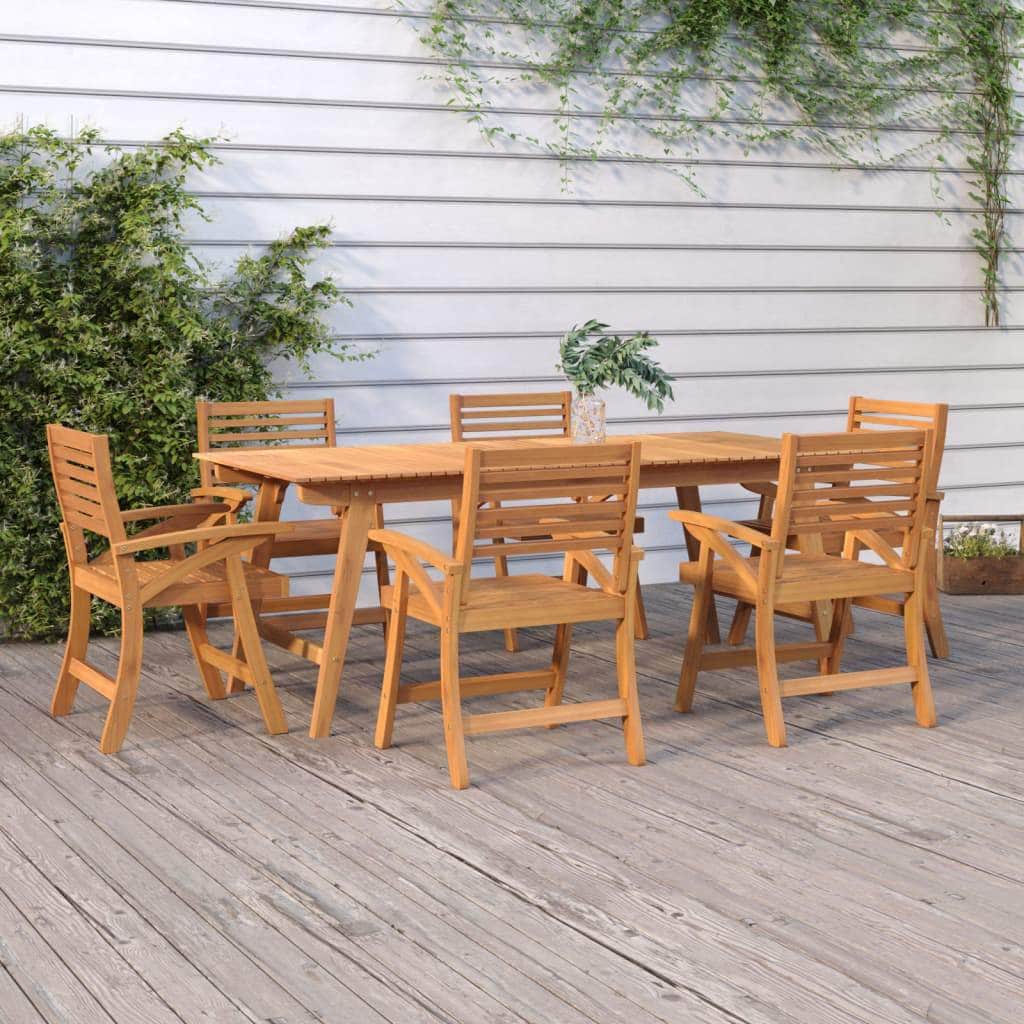 NaturaSeats: Exquisite Set Solid Wood Acacia Garden Chairs