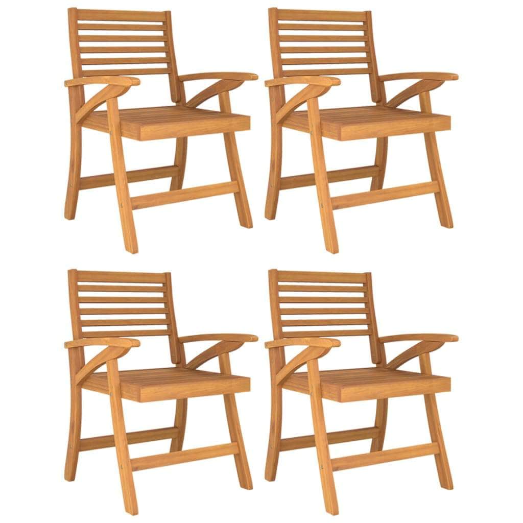 NaturaSeats: Exquisite Set Solid Wood Acacia Garden Chairs