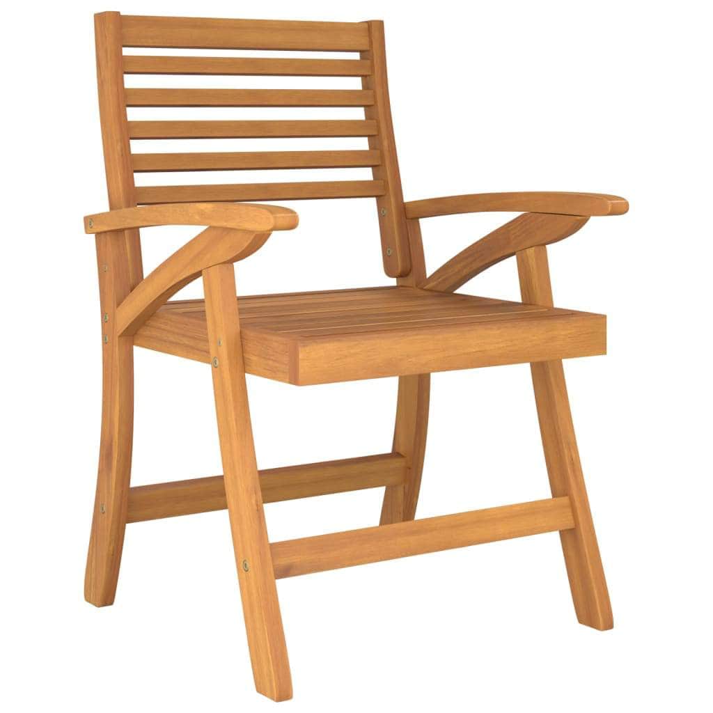 NaturaSeats: Exquisite Set Solid Wood Acacia Garden Chairs