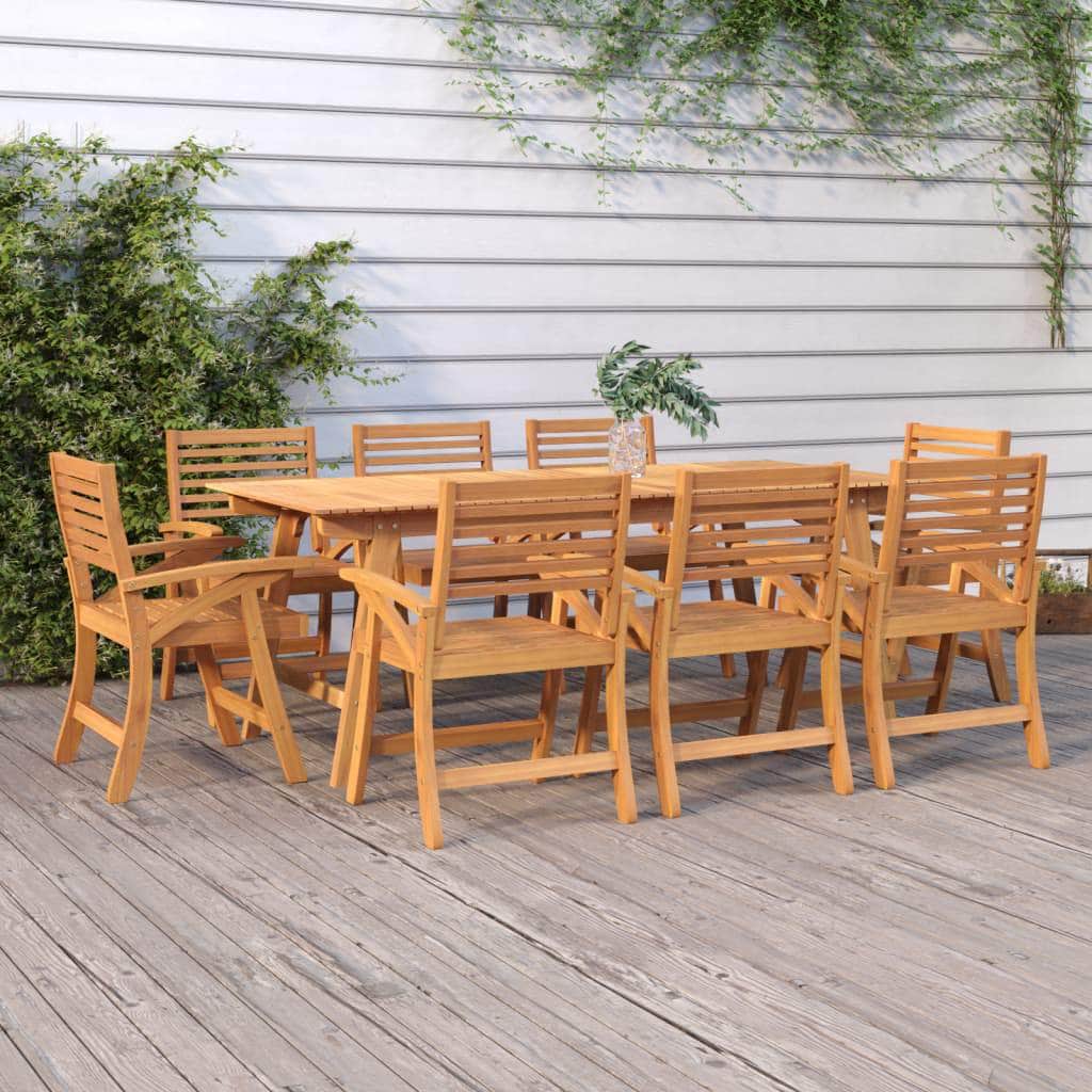 NaturaSeats: Exquisite Set Solid Wood Acacia Garden Chairs