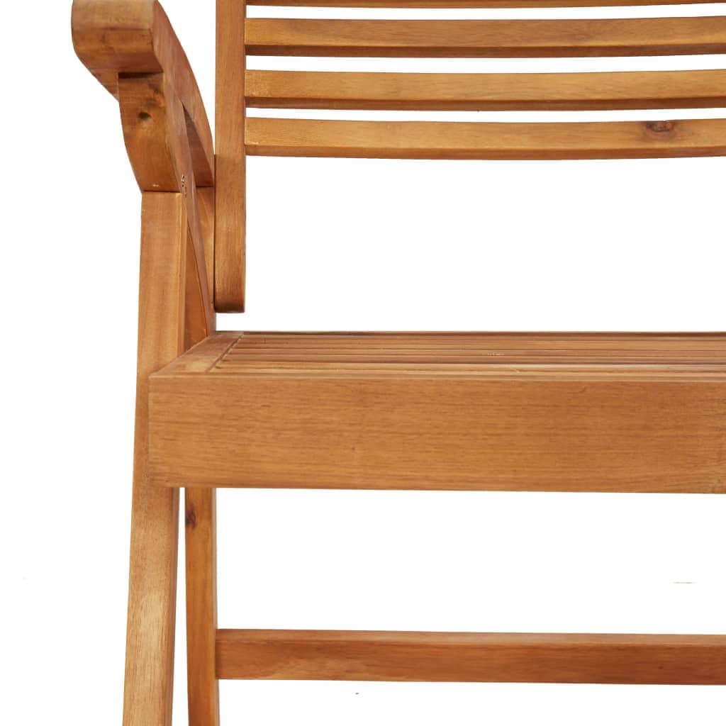 NaturaSeats: Exquisite Set Solid Wood Acacia Garden Chairs