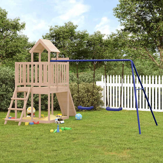 Nature's Adventure: Climbing Wall Swings Playhouse