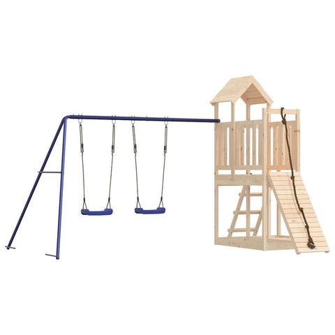 Nature's Adventure: Climbing Wall Swings Playhouse