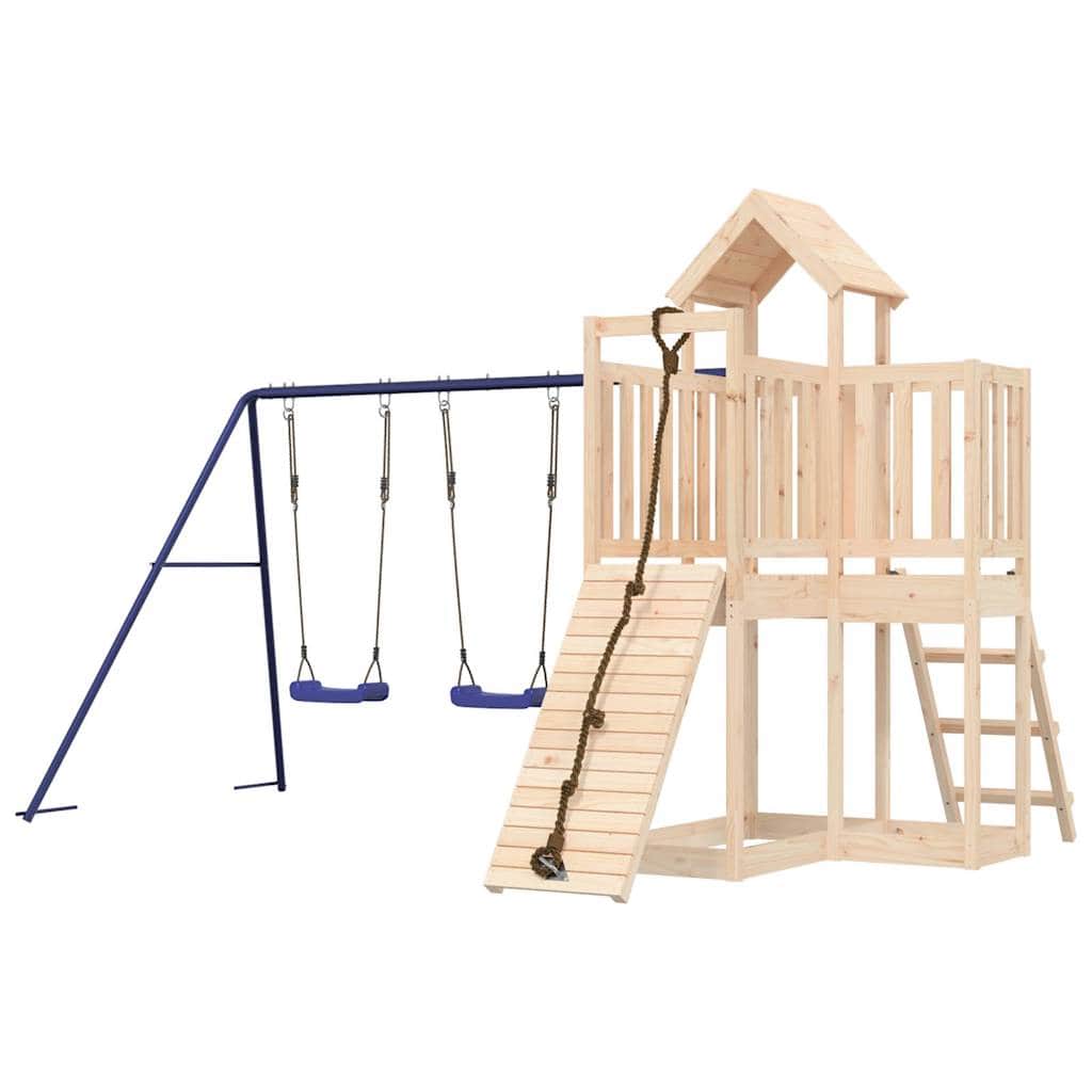 Nature's Adventure: Climbing Wall Swings Playhouse