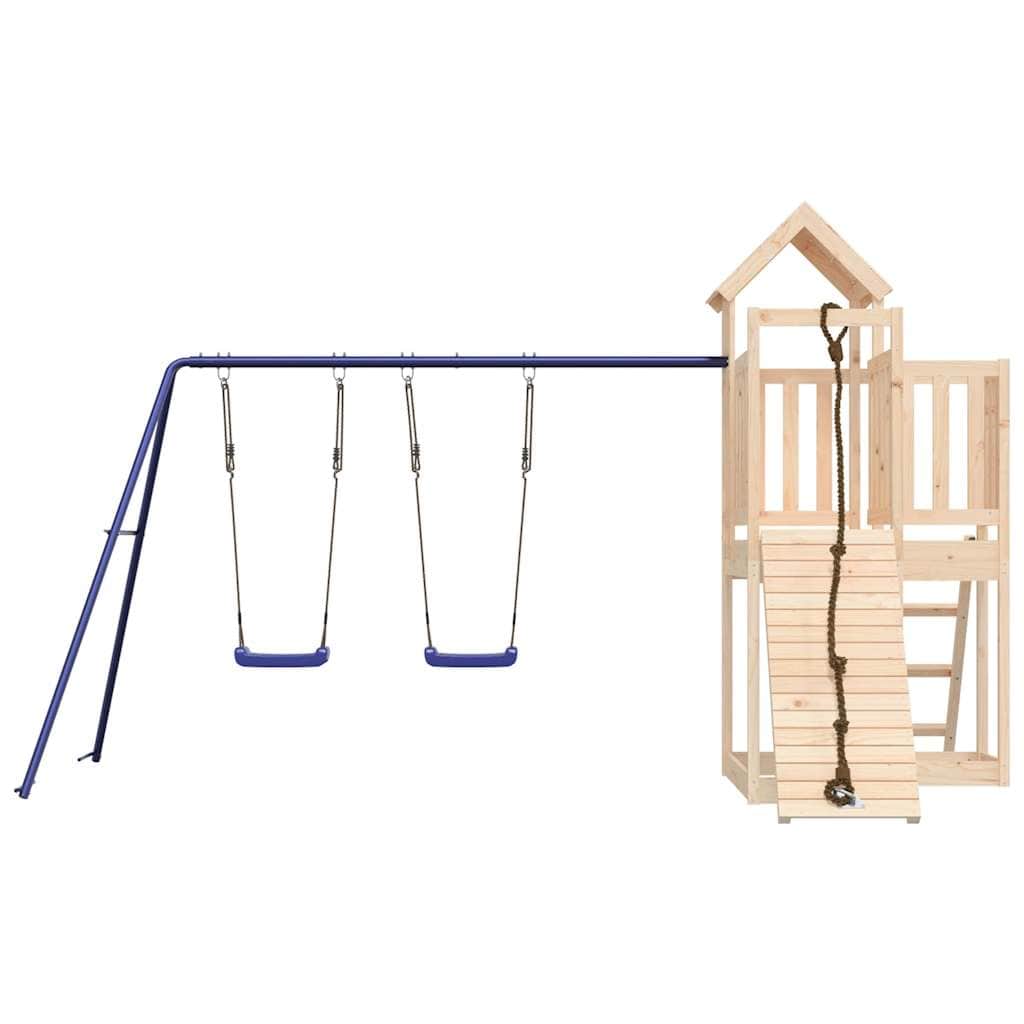 Nature's Adventure: Climbing Wall Swings Playhouse
