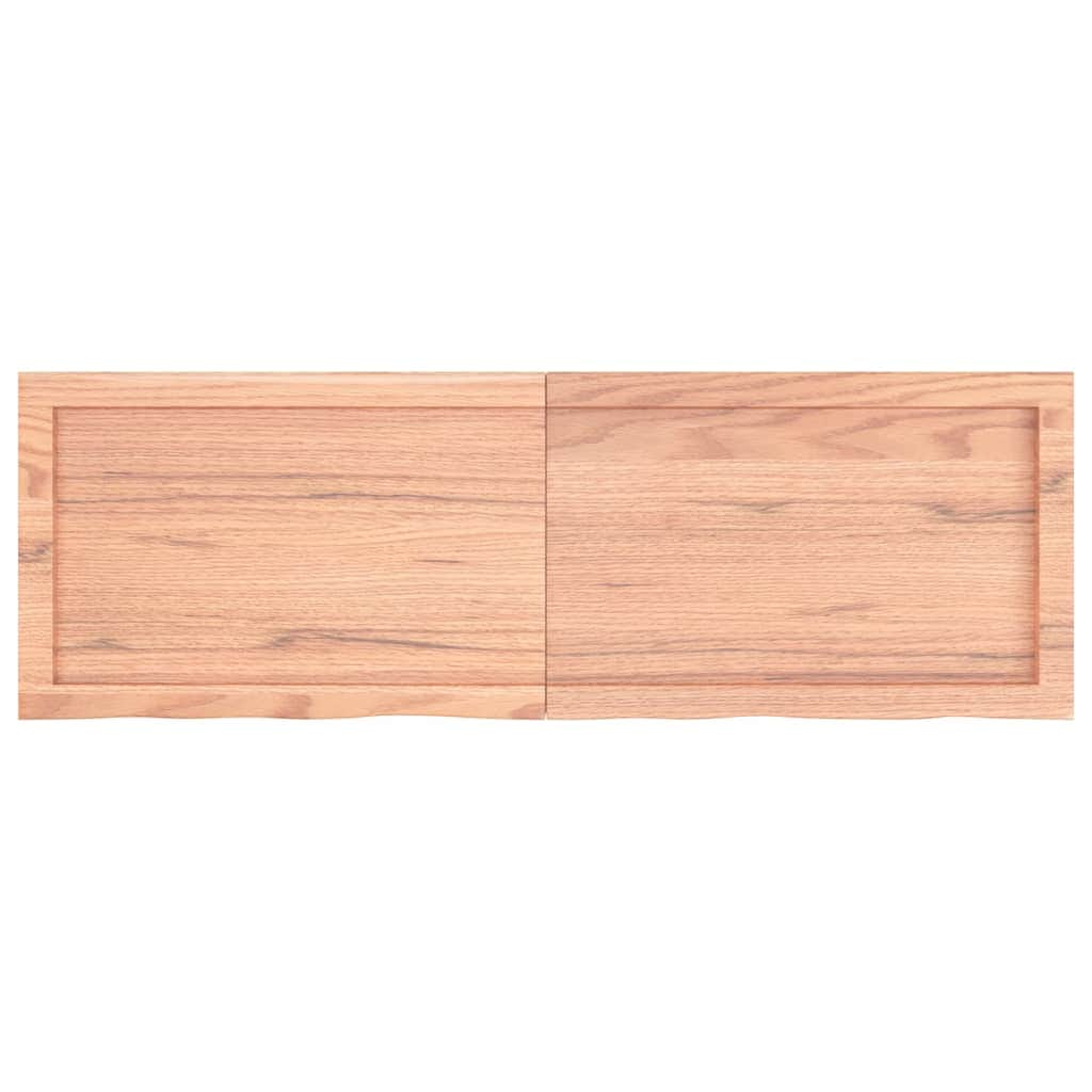 Nature's Palette: Oak-Infused Light Brown Treated Solid Wood Table Top