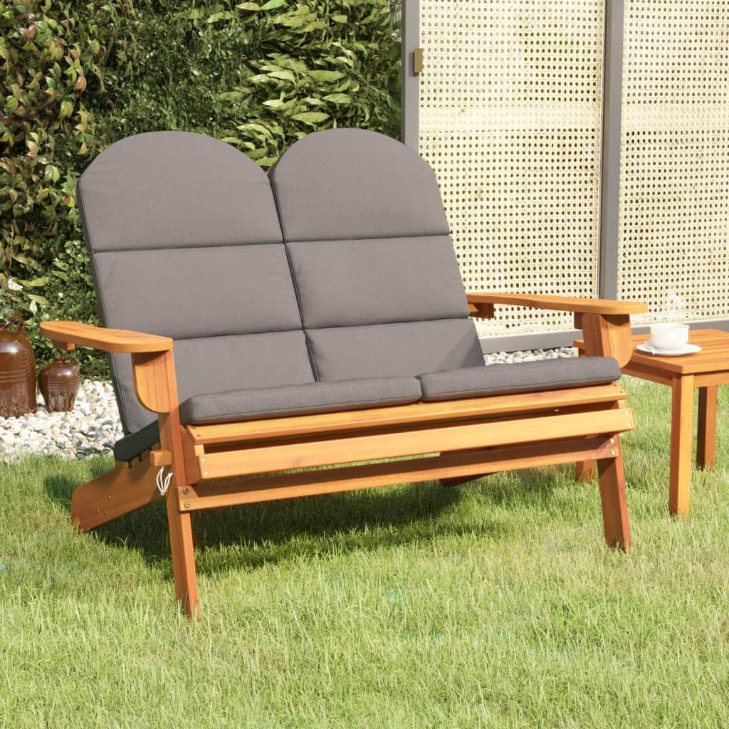 Nature's Rest: Acacia Wood Garden Bench with Cushions (126 cm)