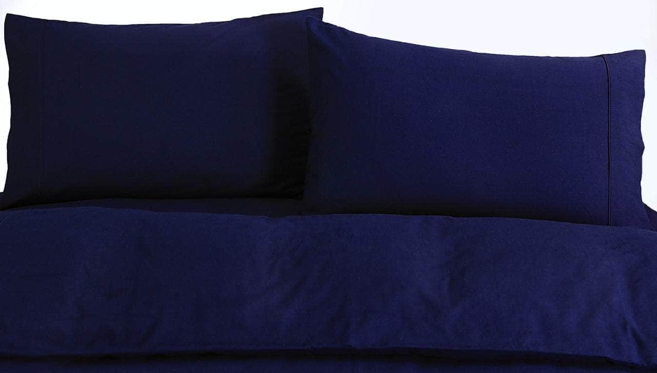 Navy Blue King Single Quilt Cover Set - 500Tc Egyptian Cotton