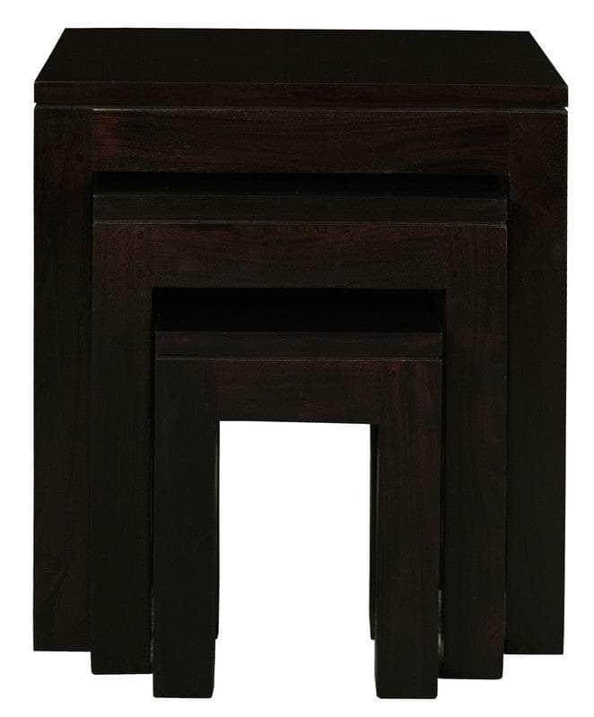 Nest Of Table Set Of 3 Chocolate/Natural