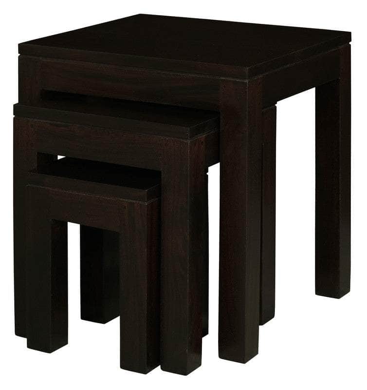 Nest Of Table Set Of 3 Chocolate/Natural