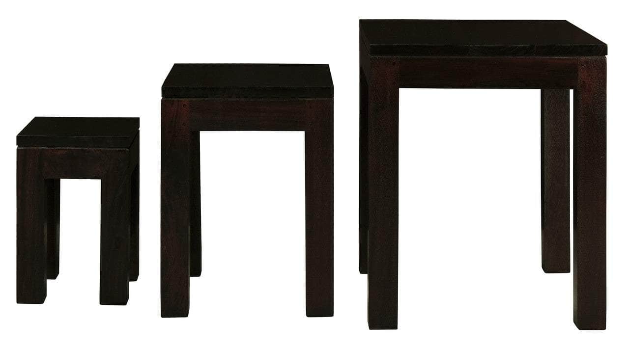 Nest Of Table Set Of 3 Chocolate/Natural