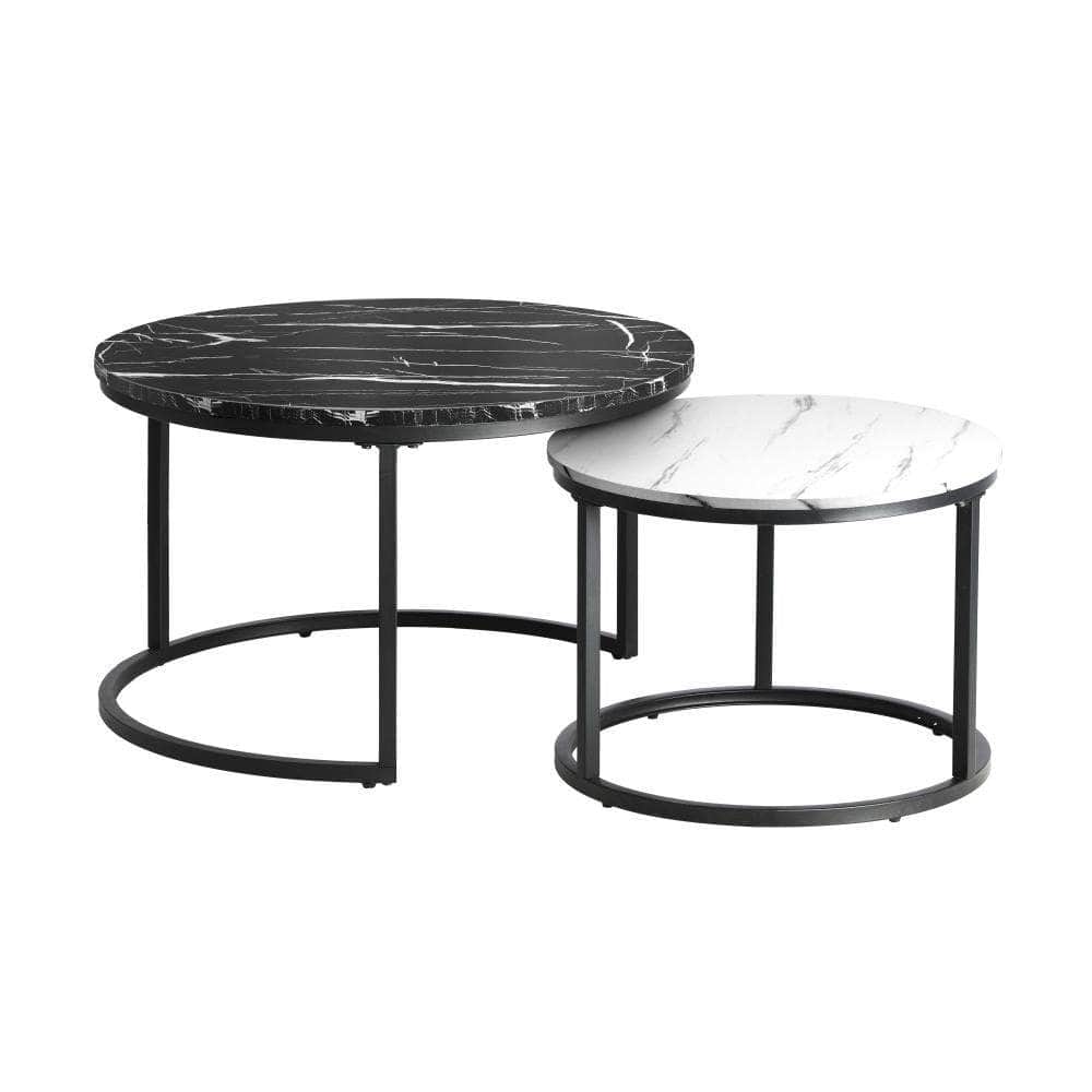 Nesting Coffee Table Round Marble