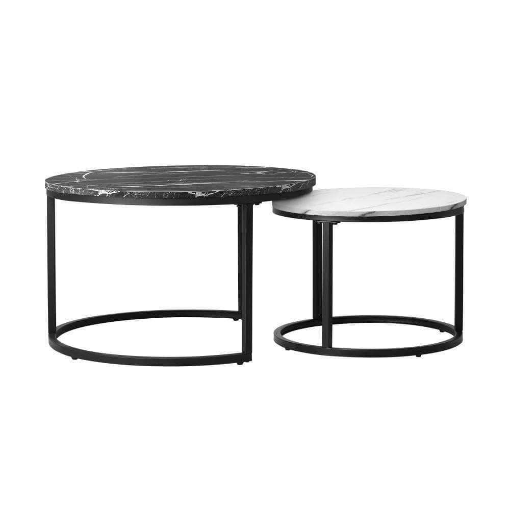 Nesting Coffee Table Round Marble