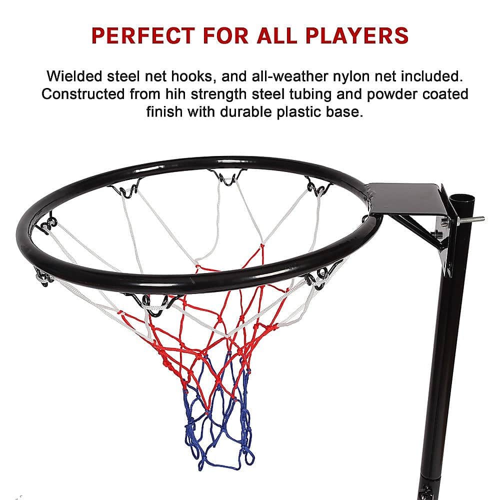 Netball Ring With Stand Portable Pole Height Adjustable