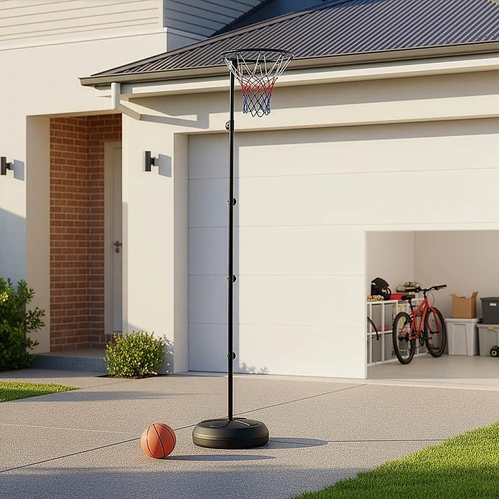 Netball Ring With Stand Portable Pole Height Adjustable
