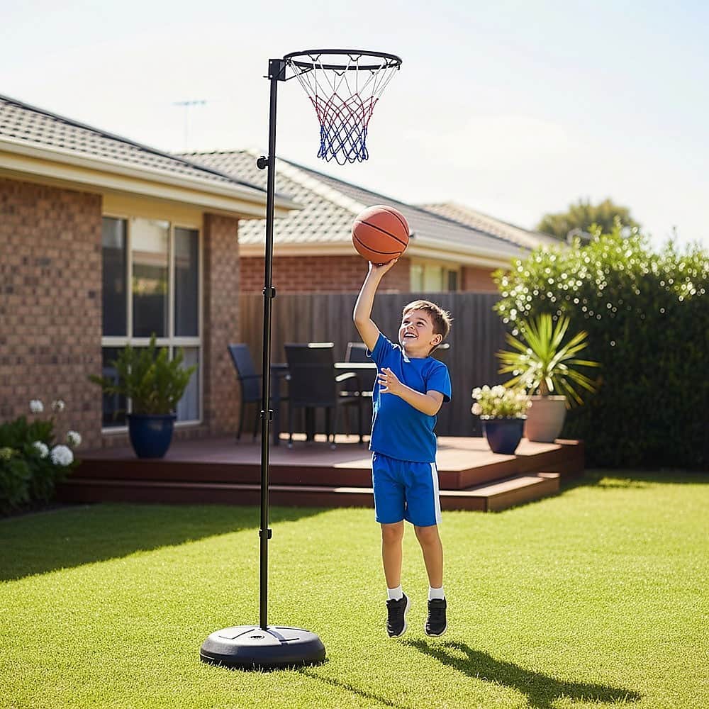 Netball Ring With Stand Portable Pole Height Adjustable