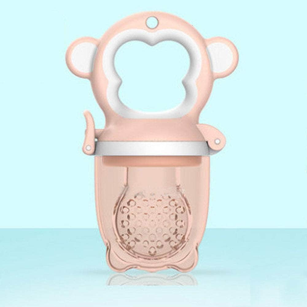 Newborn Baby Food Nipple Feeder Pacifier - Brown, Small