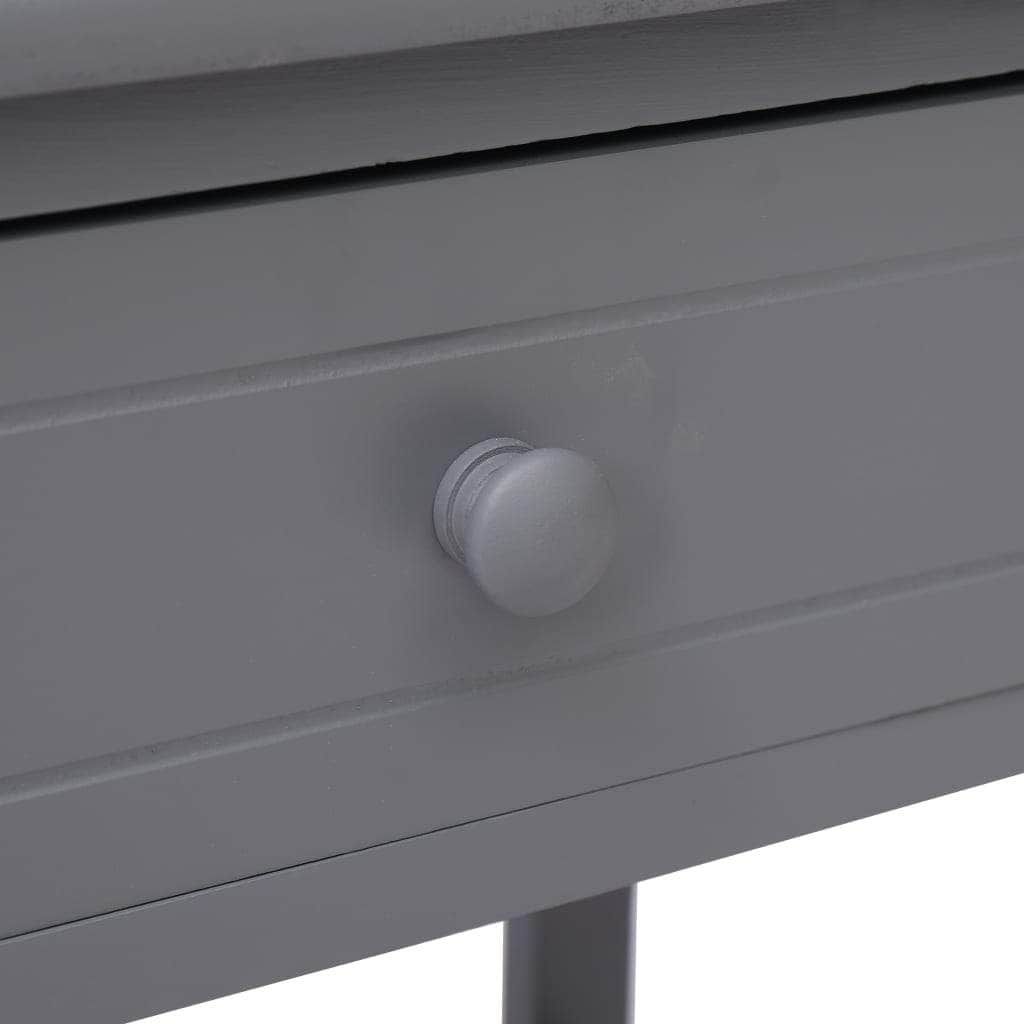 Nightstand Paulownia Wood Grey - Simple deals