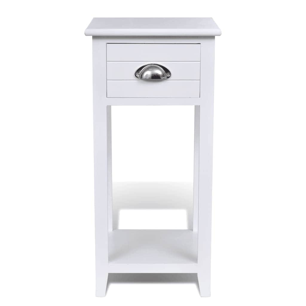 Nightstand with 1 Drawer White