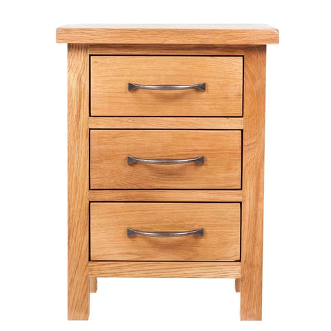 Nightstand With 3 Drawers Oak