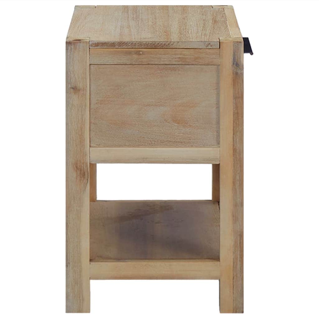 Nightstand with Drawer Solid Acacia Wood