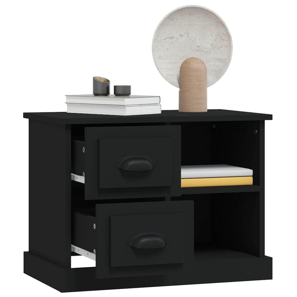 Nocturnal Elegance: Black Bedside Cabinet