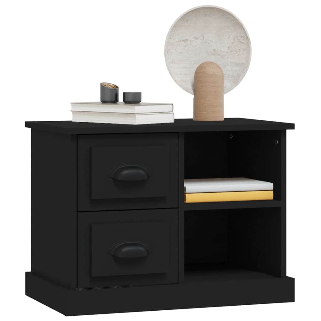 Nocturnal Elegance: Black Bedside Cabinet