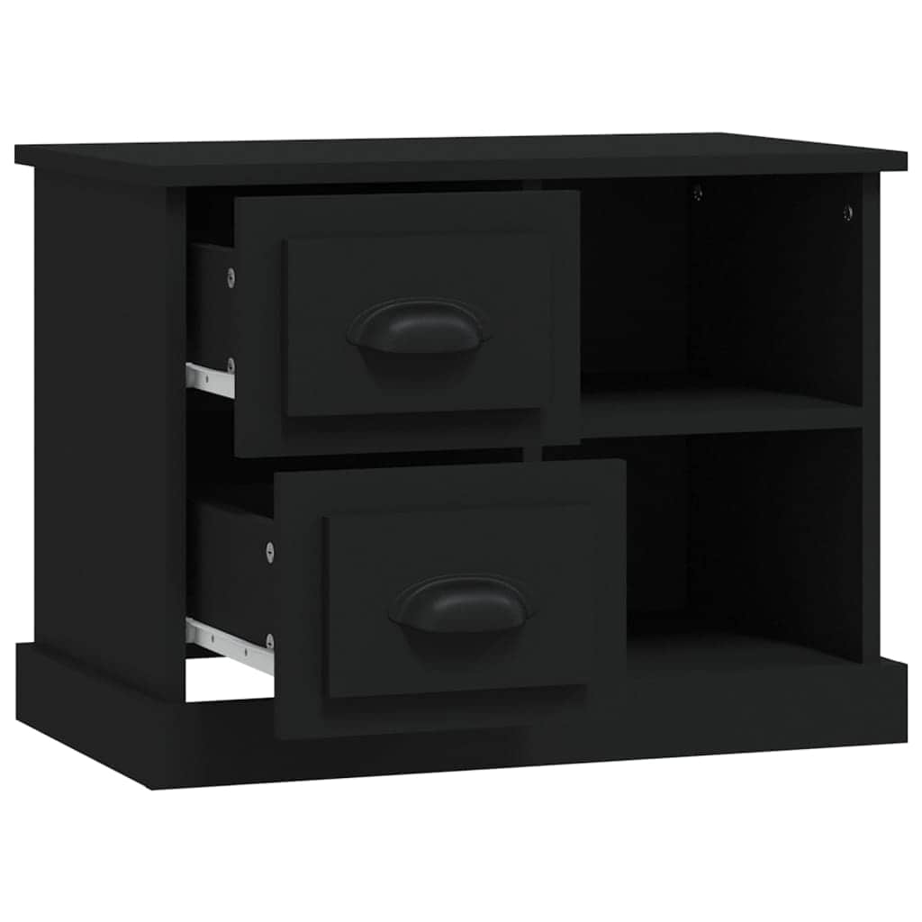 Nocturnal Elegance: Black Bedside Cabinet