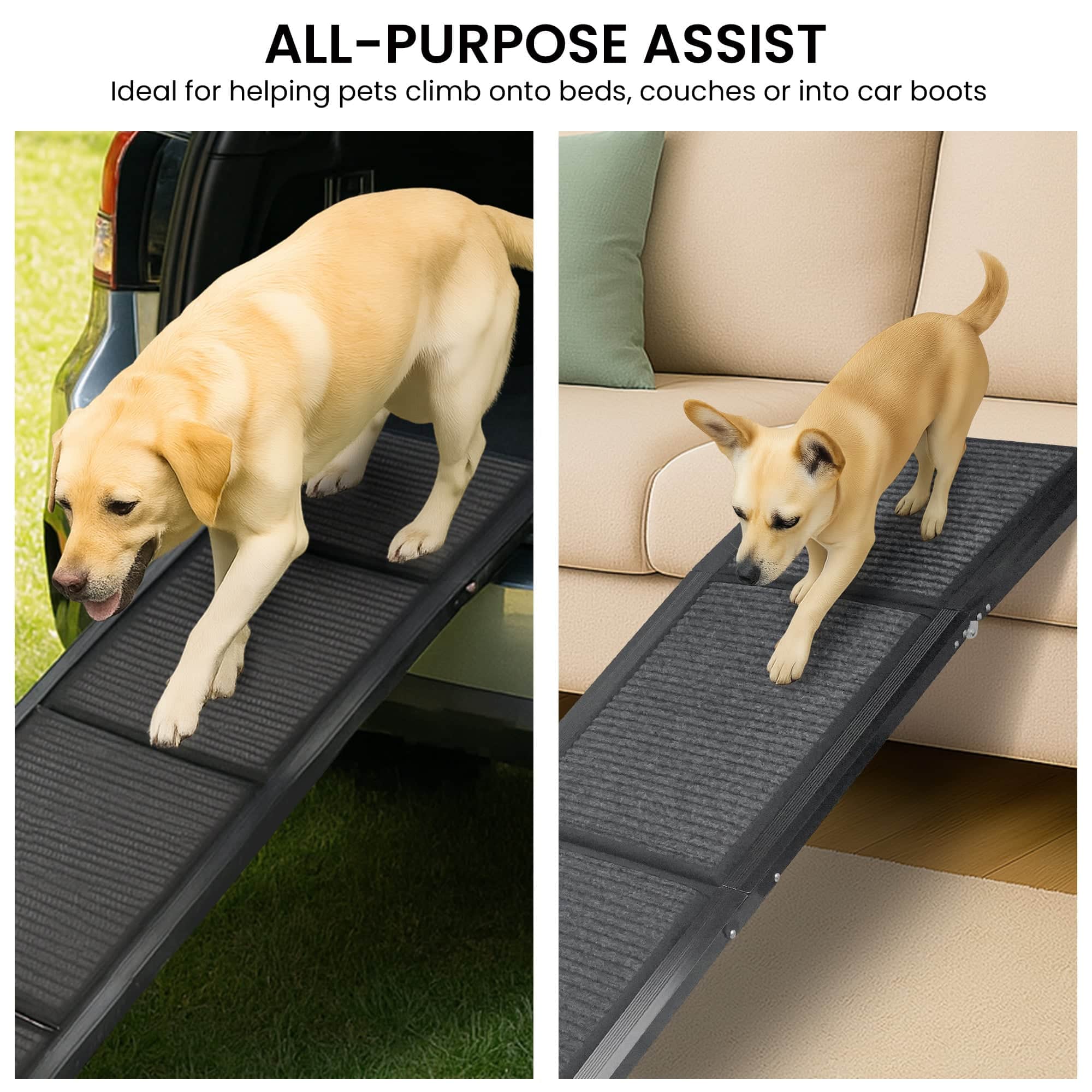 Non-Slip Folding Aluminium Dog Ramp Pet Stairs for Cars & Marine Use - photo 9