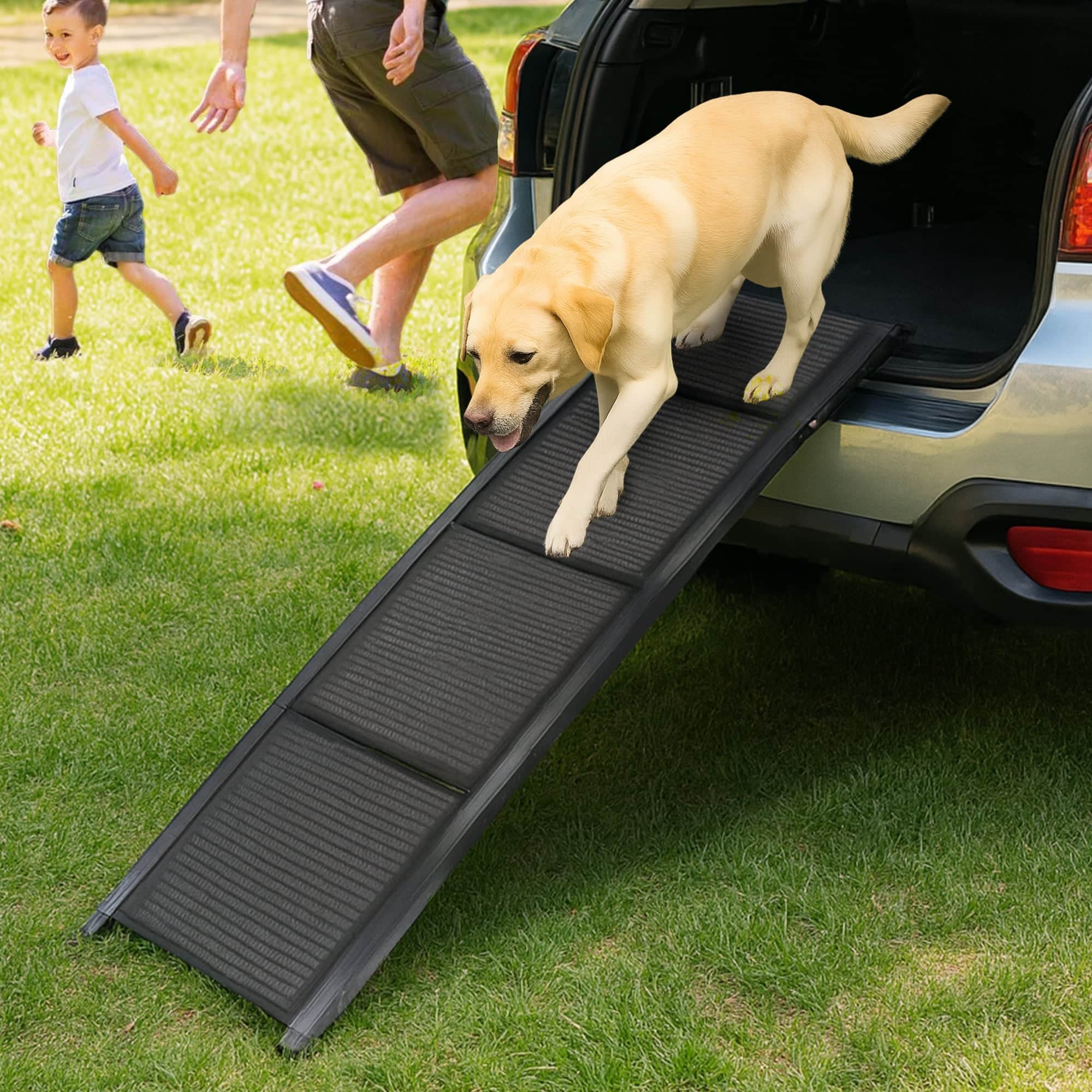 Non-Slip Folding Aluminium Dog Ramp Pet Stairs for Cars & Marine Use - photo 10