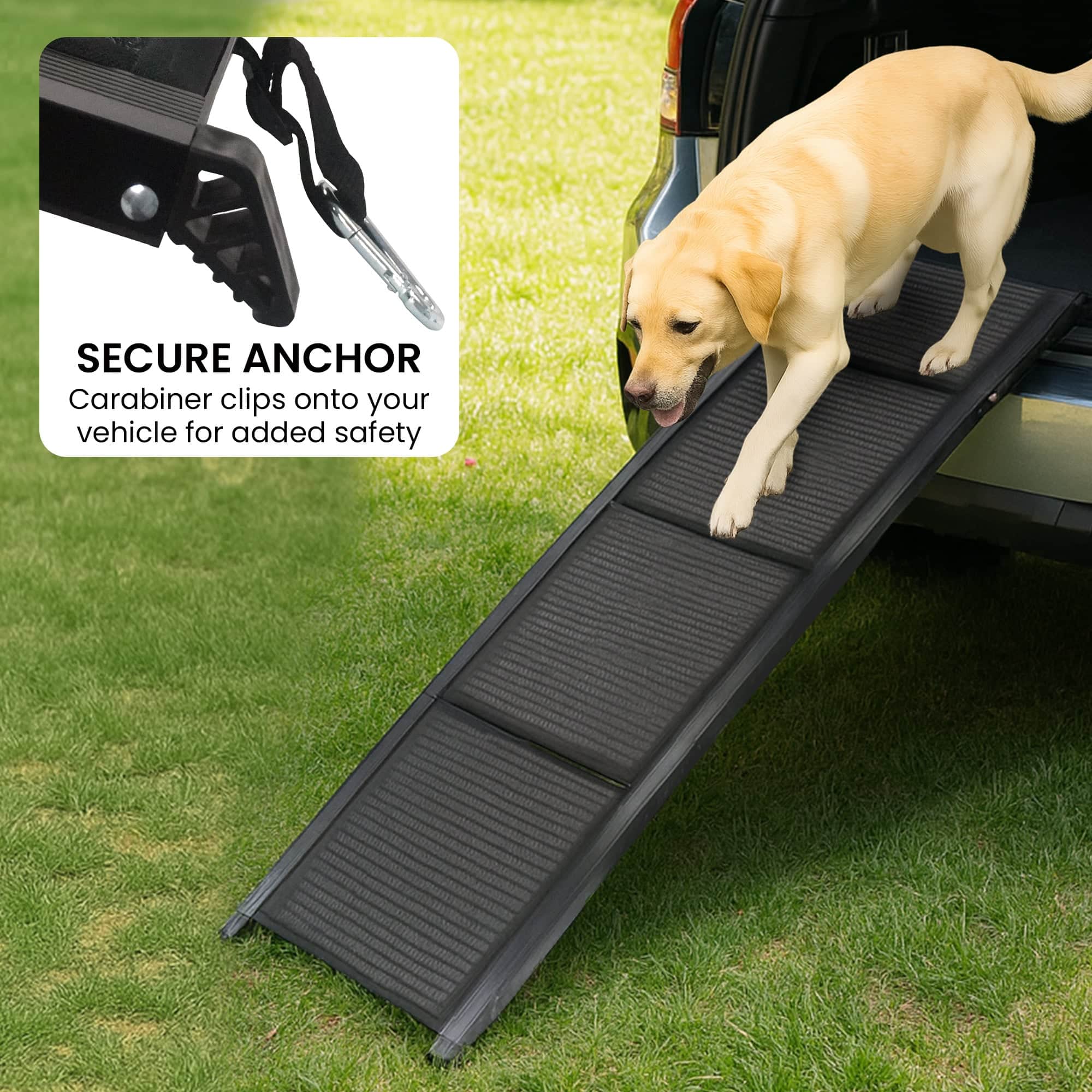 Non-Slip Folding Aluminium Dog Ramp Pet Stairs for Cars & Marine Use - photo 7