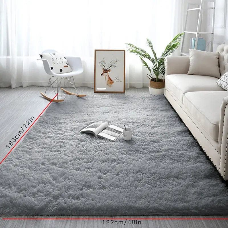 Nordic Silk Wool Carpet | Soft Plush Floor Mat for Living Room, Bedroom & Coffee Table