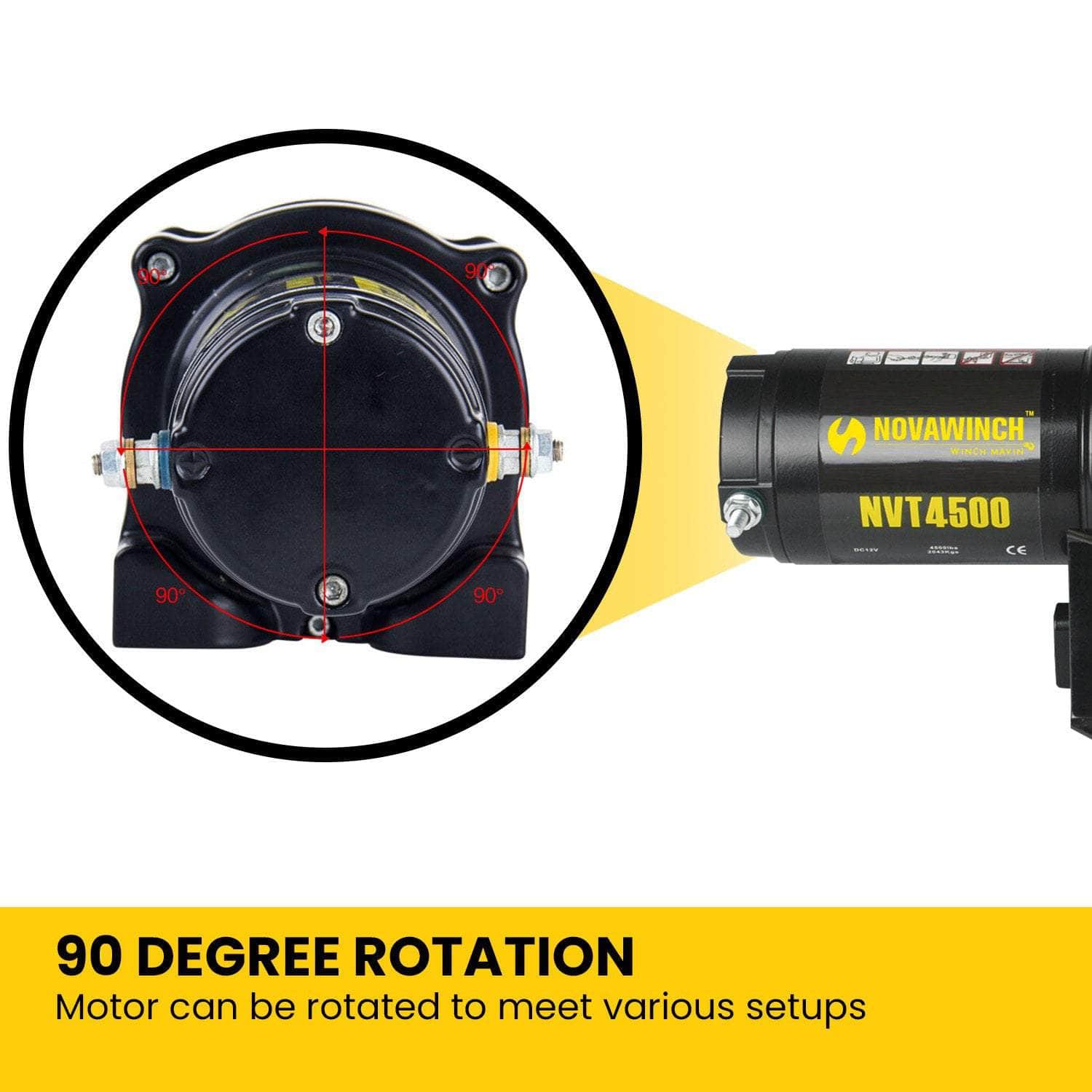 NovaWinch 12V Electric Winch 2041KG 4500LBS, automotive