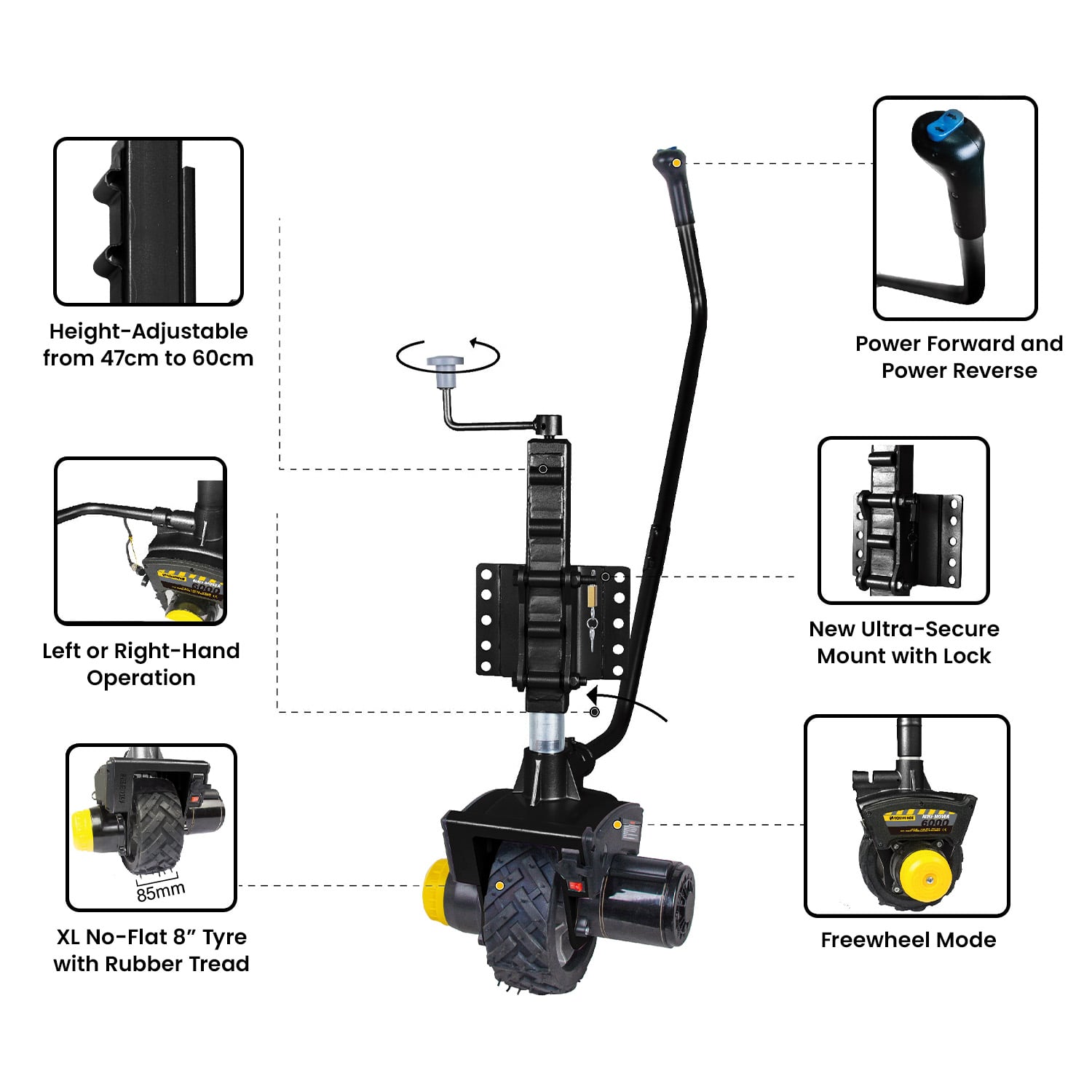 Electric Jockey Wheel 12V double