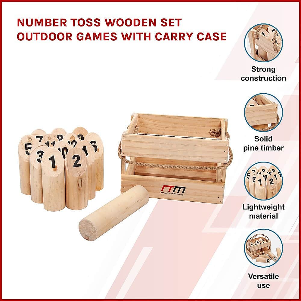 Number Toss Wooden Outdoor Games Set