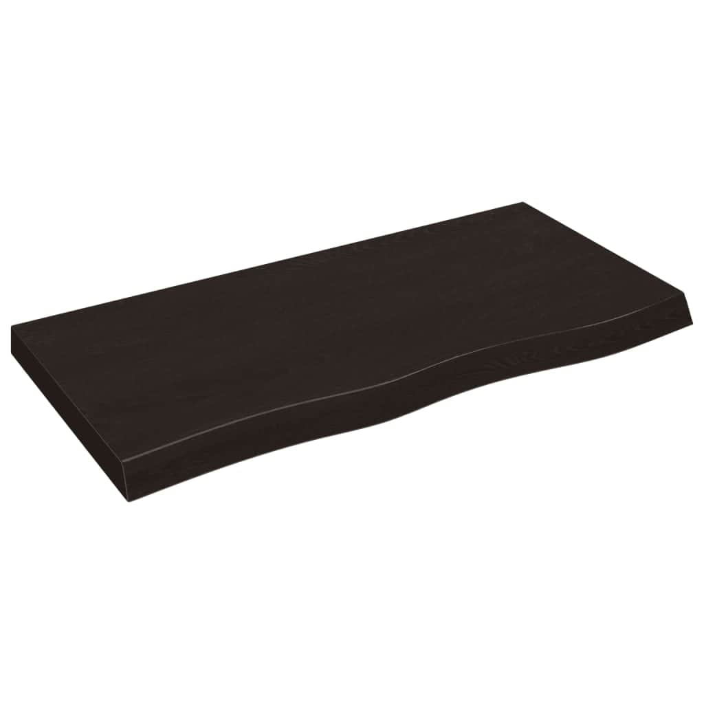 Oak colour - Oak Fusion: Dark Grey Treated Solid Wood Table Top