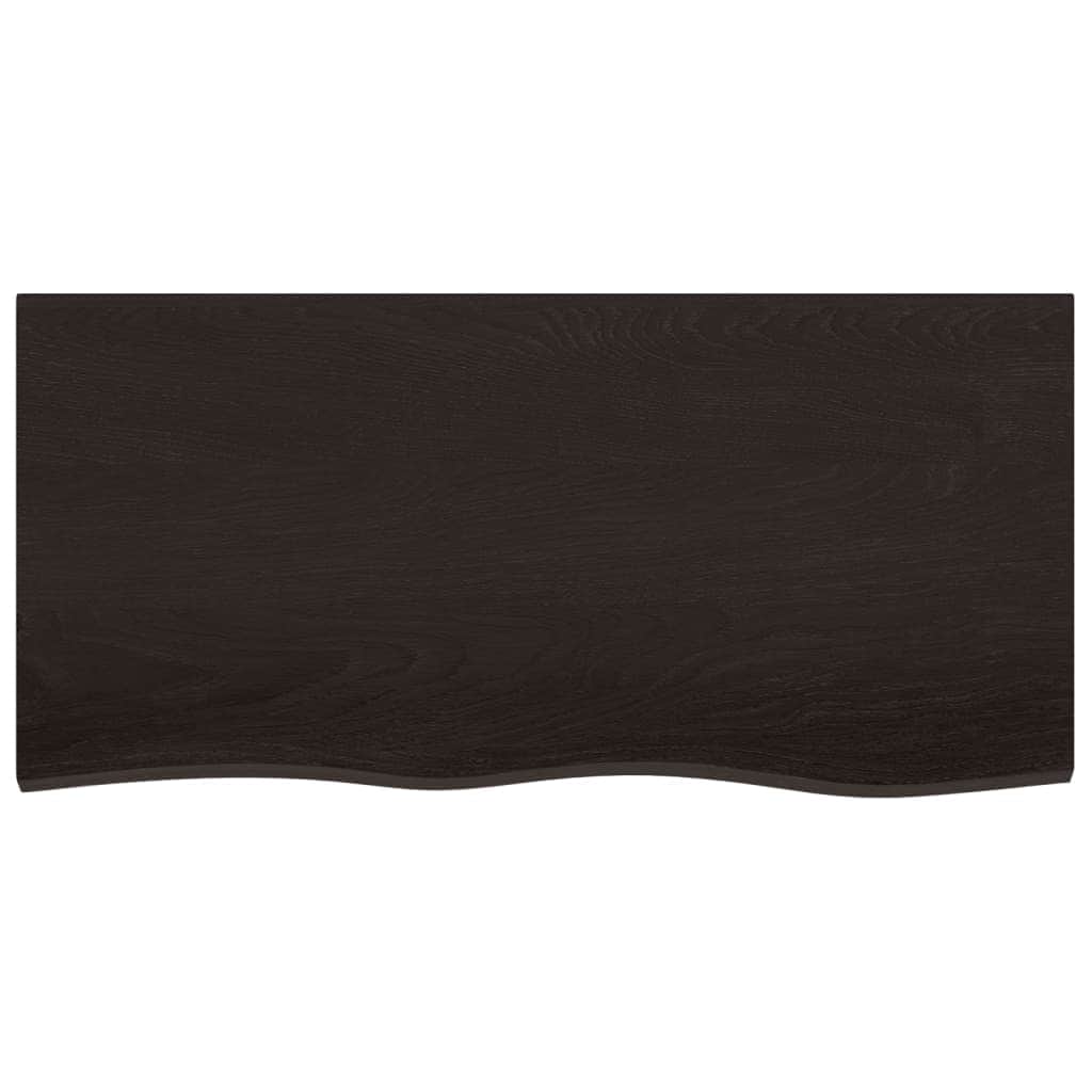 Oak Fusion: Dark Grey Treated Solid Wood Table Top | Wood finish
