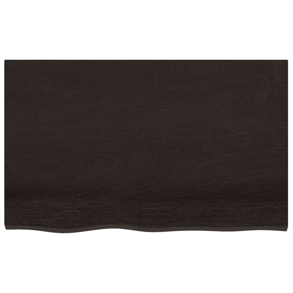 Oak Infusion: Dark Grey Treated Solid Wood Table Top | Wood finish