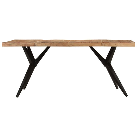 Obsidian Elegance: Acacia Wood Dining Table in Black Beauty
