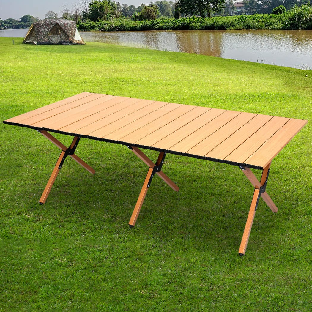 Folding Camping Table Foldable Oak, Camping & Hiking
