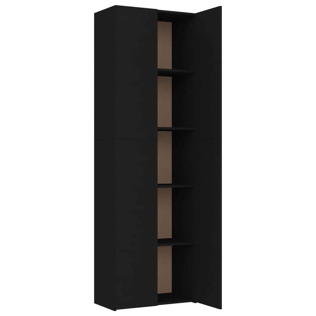 Office Cabinet Black Chipboard