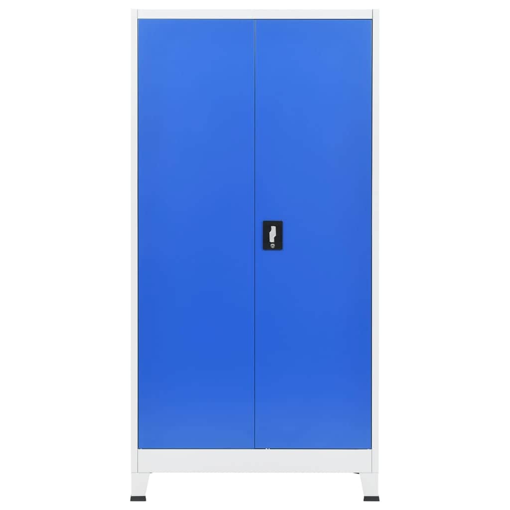 Office Cabinet Metal Grey and Blue