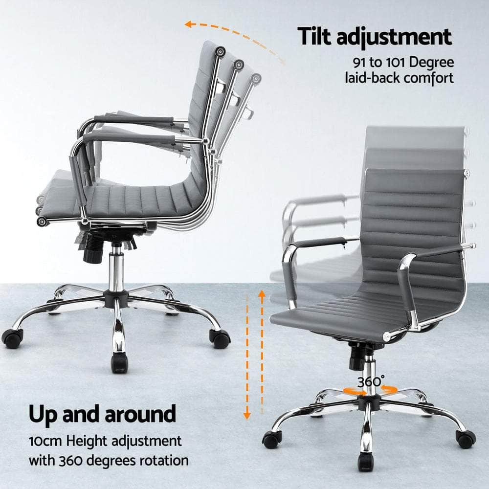 Office Chair Conference Chairs PU Leather Mid Back
